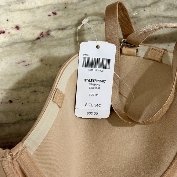 Soma Vanishing Strapless Multi Way Bra in Soft Tan, SZ 34C NWT - Picture 4 of 7